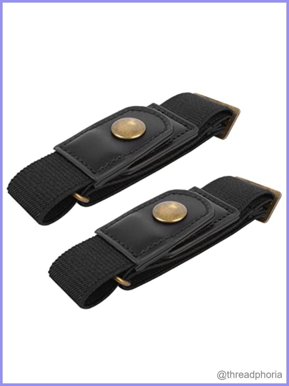2 Pack No Buckle Invisible Elastic Belt Adjustable Stretch Belt